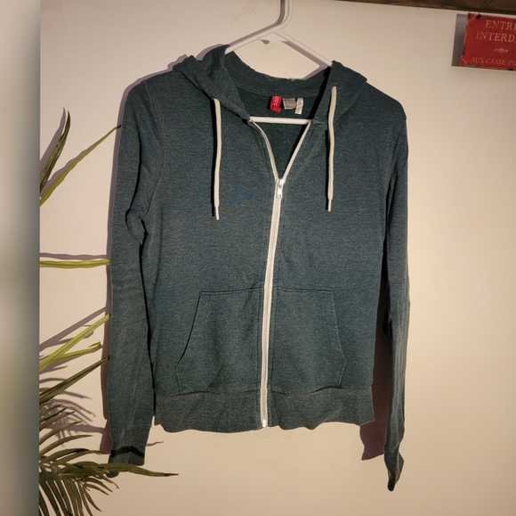 H&M green zip-up hoodie - Picture 1 of 4